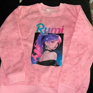 Rumi- Pink Graphic Sweatshirt Huntrix